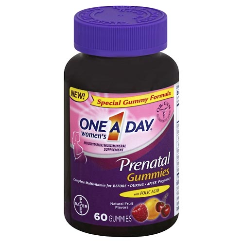 Image for One A Day Prenatal, with Folic Acid, Fruit Flavors, Womens, Gummies,60ea from Cannon Pharmacy Salisbury
