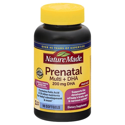 Image for Nature Made Prenatal Multi + DHA, Softgels, Value Size,90ea from Cannon Pharmacy Salisbury