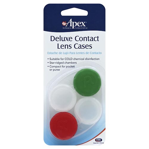 Image for Apex Contact Lens Cases, Deluxe,2ea from Cannon Pharmacy Salisbury