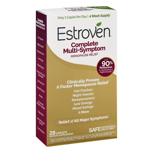 Image for Estroven Menopause Relief, Complete Multi-Symptom, Caplets,28ea from Cannon Pharmacy Salisbury