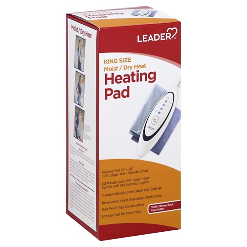 Image for Leader Heating Pad, Moist/Dry Heat, King Size,1ea from Cannon Pharmacy Salisbury