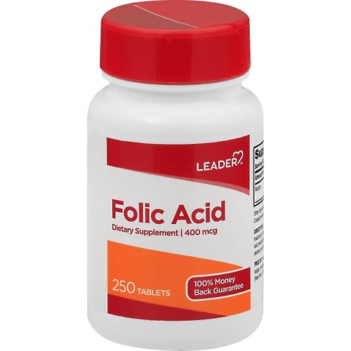 Image for Leader Folic Acid, 400 mcg, Tablets,250ea from Cannon Pharmacy Salisbury