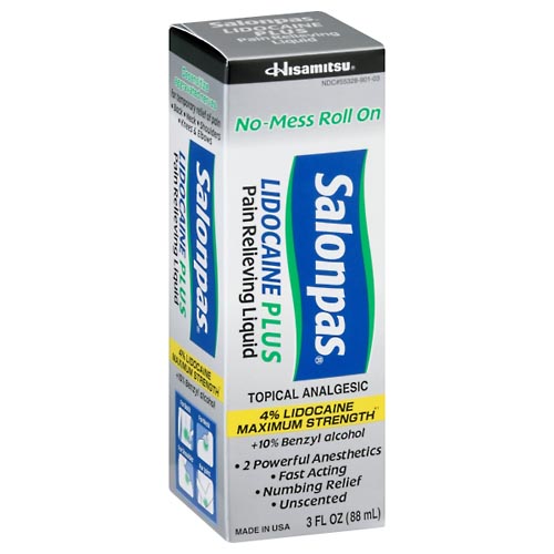 Image for Salonpas Pain Relieving Liquid, Lidocaine Plus,3oz from Cannon Pharmacy Salisbury