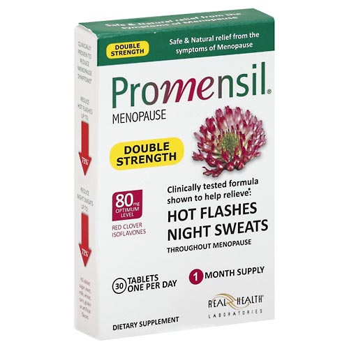 Image for Promensil Menopause, Double Strength, Red Clover Isoflavones, Tablets,30ea from Cannon Pharmacy Salisbury