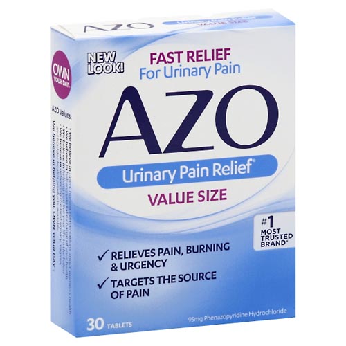 Image for Azo Urinary Pain Relief, 95 mg, Tablets, Value Size,30ea from Cannon Pharmacy Salisbury
